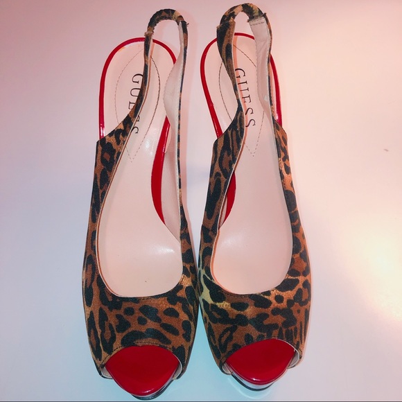 Guess animal print stiletto heel SZ 71/2 - Picture 8 of 8